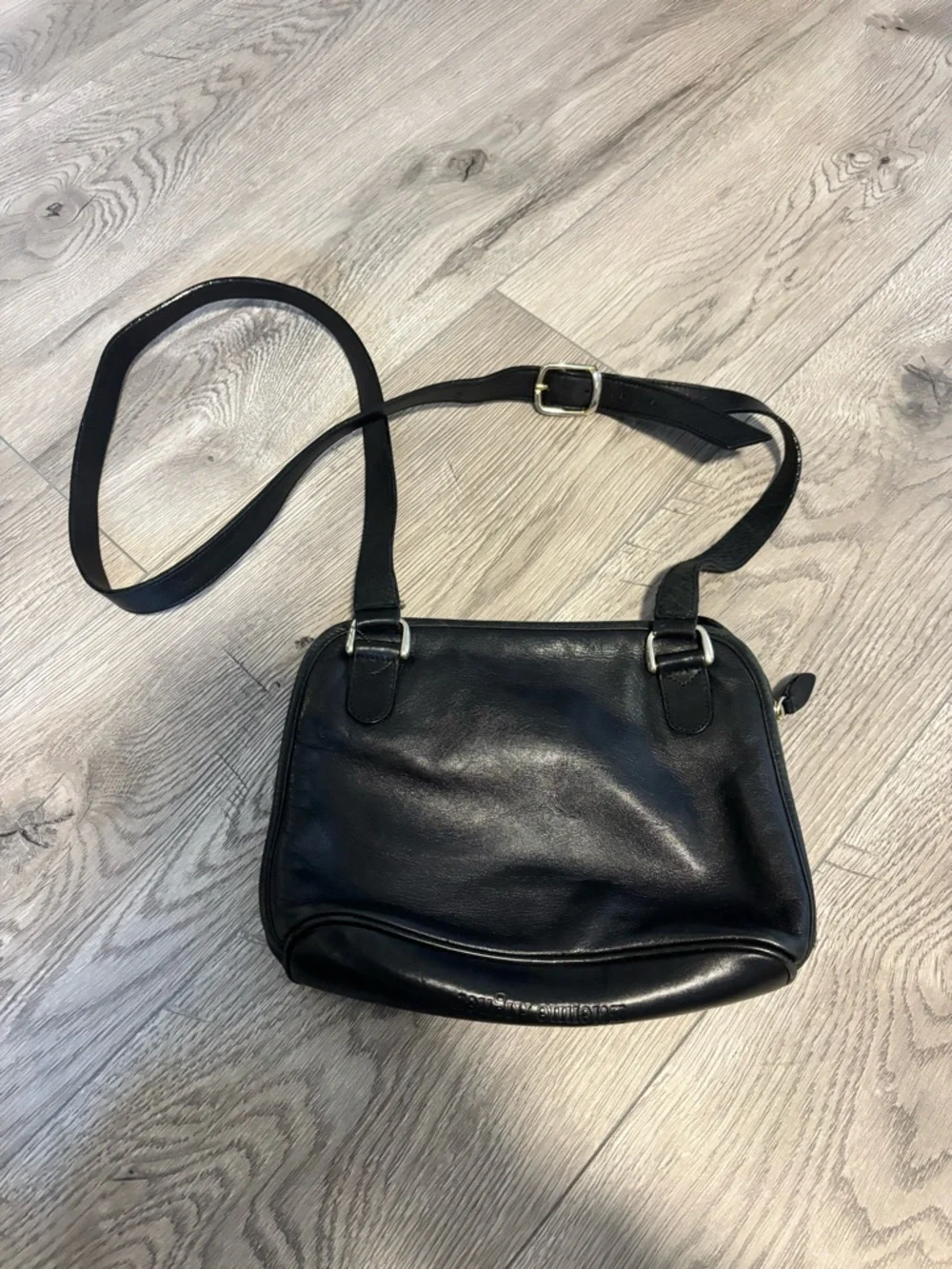 Vintage 90s Etienne Aigner Black Leather Crossbody Genuine Leather Everyday Bag - Picture 4 of 6